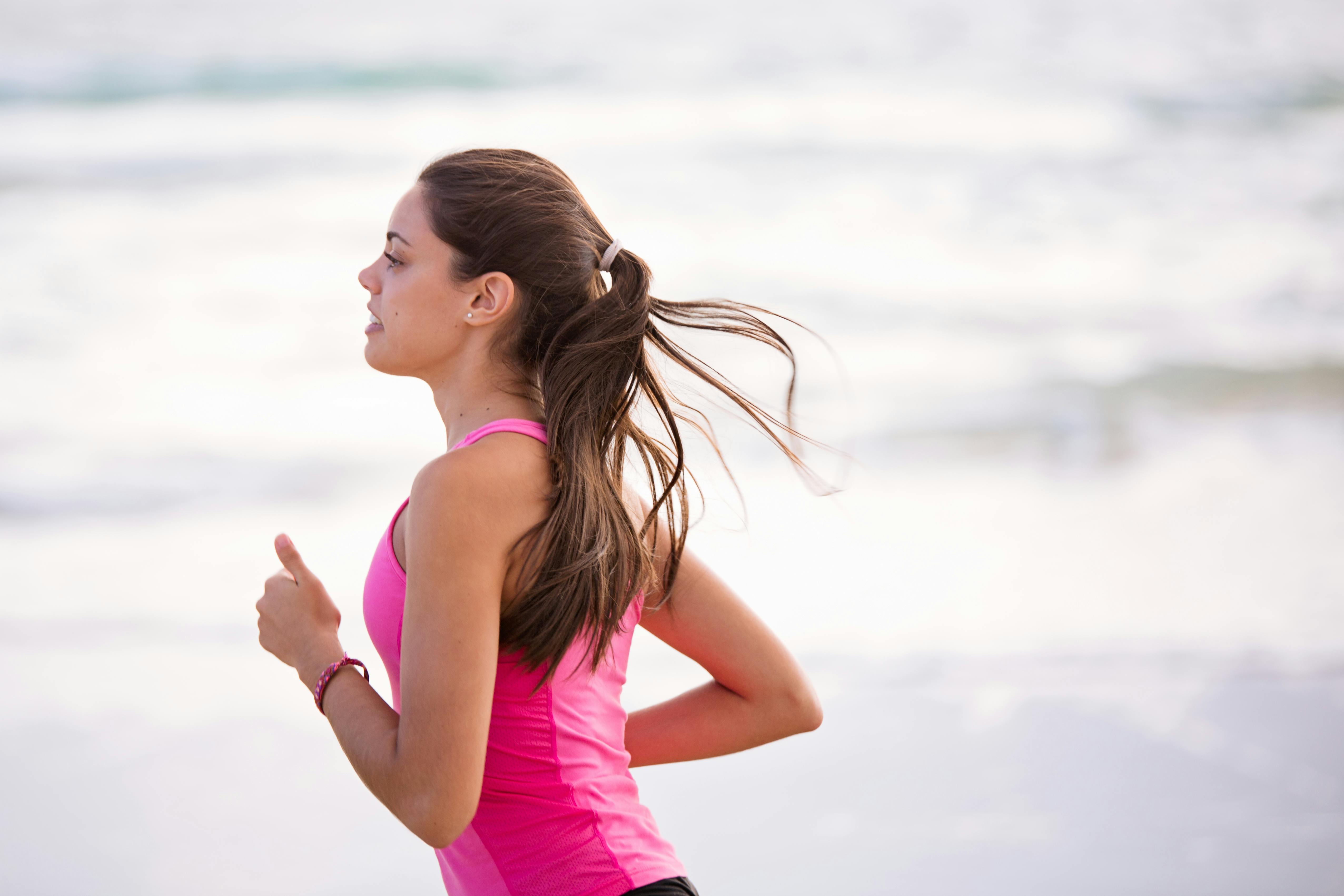 Runner achieving personal best