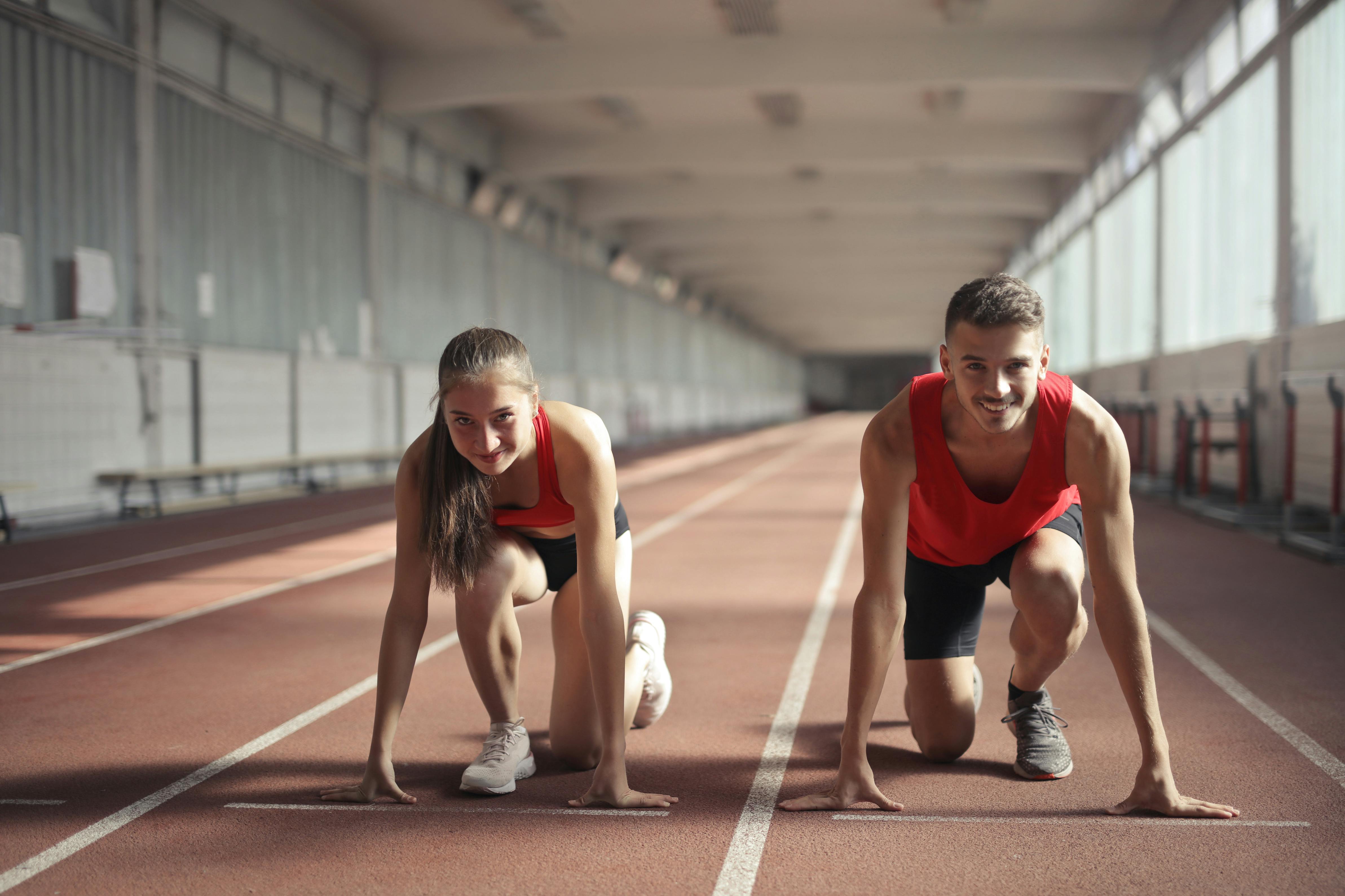 Runner wearing moisture wicking clothes