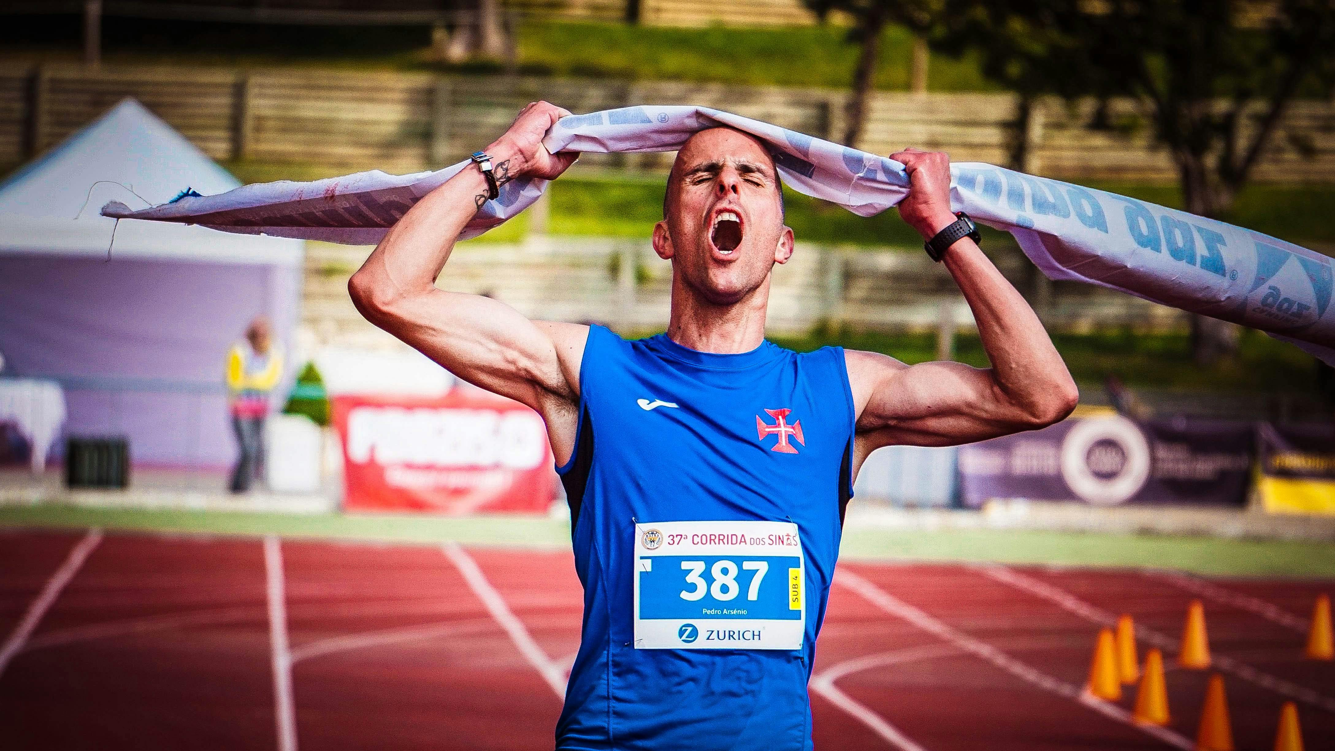 Runners celebrating